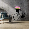 Rowerowa naklejka ścienna z tulipanami – styl holenderski w Twoim wnętrzu.