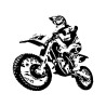  Naklejka ścienna z wzorem motoru crossowego