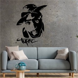 Portret Tupaca na ścianę w stylu hip-hop
