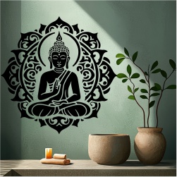 naklejka z budda medytujacy