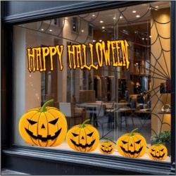 naklejka na witryne sklepową happy hallowen